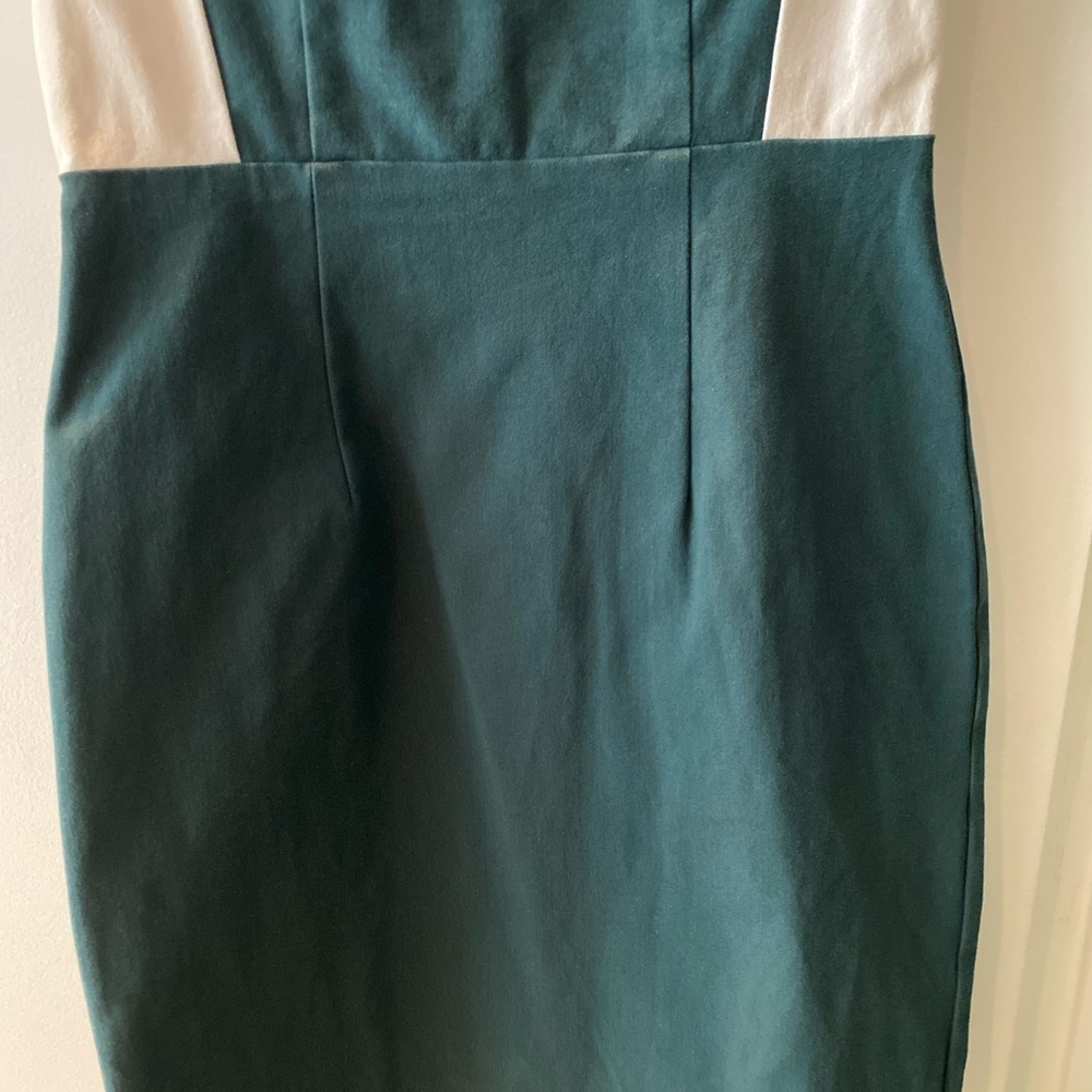 White & Green Theory Dress - Picture 5 of 5